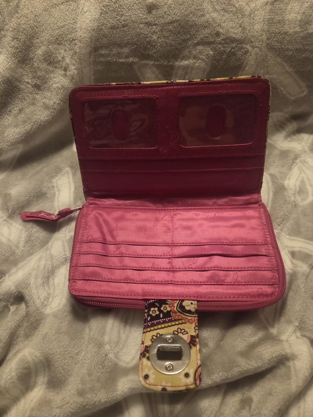 Vera Bradley Very Berry Paisley Quilted Wallet - Picture 8 of 12